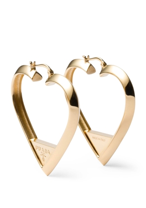 Prada Heart Hoop Earrings