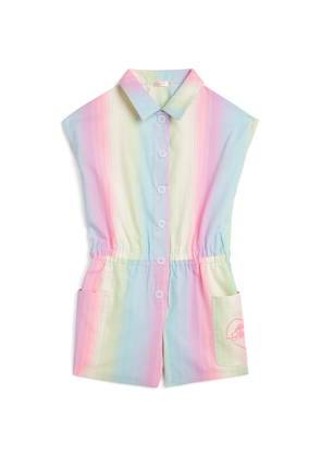 Billieblush Cotton-Blend Striped Playsuit