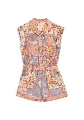 Zimmermann Kids Cotton Floral Tallow Playsuit
