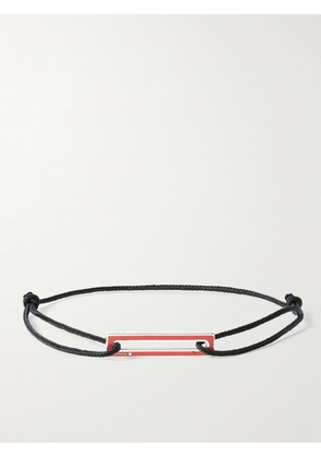 Le Gramme - Le 1.7g Sterling Silver, Enamel and Cord Bracelet - Men - Red