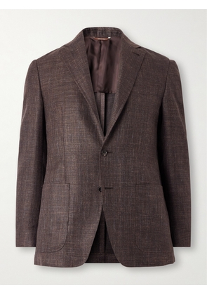 Canali - Kei Unstructured Wool, Silk and Linen-Blend Blazer - Men - Brown - IT 46