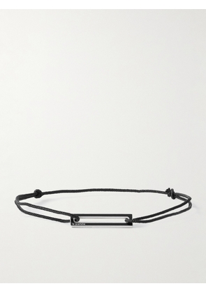 Le Gramme - Le 1.7g Sterling Silver, Enamel and Cord Bracelet - Men - Black