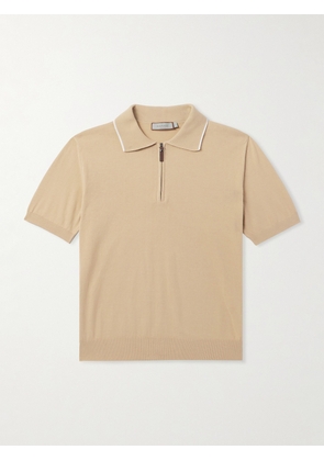 Canali - Ribbed Cotton Polo Shirt - Men - Neutrals - IT 46