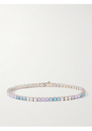Hatton Labs - Sterling silver Laboratory-Grown Crystal Tennis Bracelet - Men - Silver - S