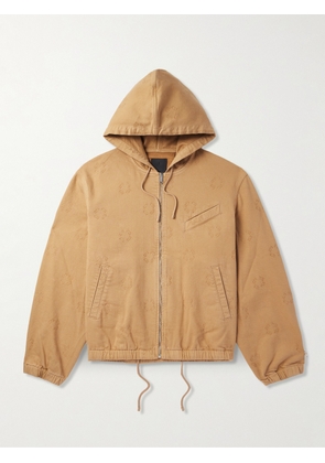Givenchy - Logo-Jacquard Denim Hooded Jacket - Men - Neutrals - S