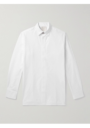 Givenchy - Logo-Embellished Cotton Oxford Shirt - Men - White - EU 38