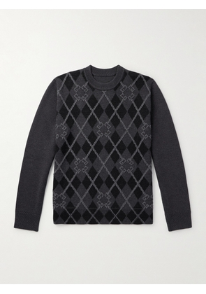 Givenchy - Argyle Wool-Blend Sweater - Men - Gray - S