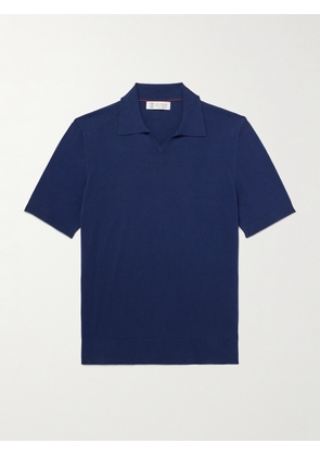Brunello Cucinelli - Cotton Polo Shirt - Men - Blue - IT 46