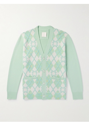 Givenchy - Argyle Wool-Blend Cardigan - Men - Green - S
