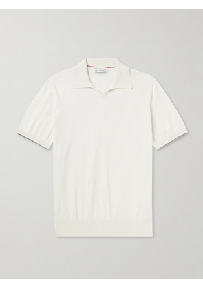 Brunello Cucinelli - Cotton Polo Shirt - Men - Neutrals - IT 46