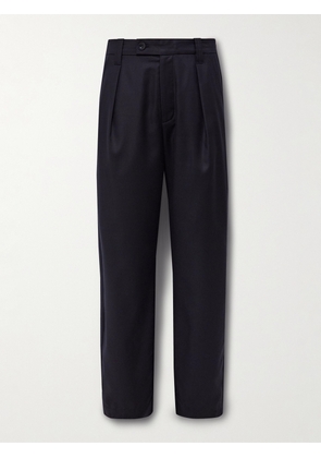 A.P.C. - Renato Tapered Pleated Lyocell and Wool-Blend Twill Trousers - Men - Blue - IT 44
