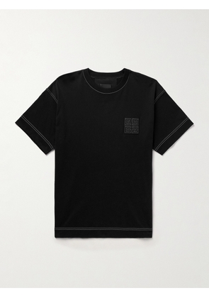 Givenchy - Logo-Appliquéd Cotton-Jersey T-Shirt - Men - Black - XS