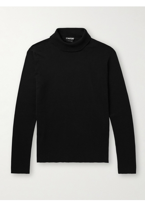 TOM FORD - Cotton Rollneck Sweater - Men - Black - IT 46
