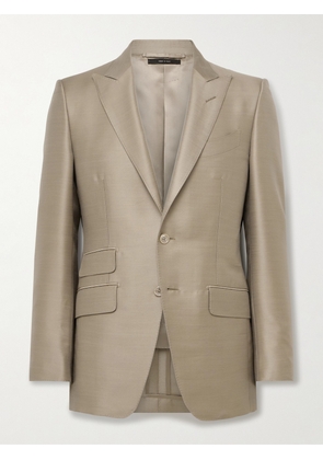 TOM FORD - O'Connor Slim-Fit Wool, Mohair and Silk-Blend Twill Suit Jacket - Men - Neutrals - IT 48