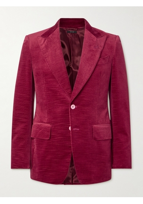 TOM FORD - Shelton Slim-Fit Cotton-Velvet Blazer - Men - Pink - IT 48