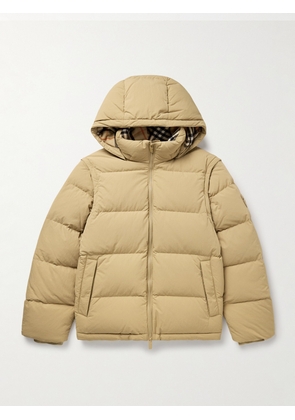 Burberry - Convertible Quilted Shell Hooded Down Jacket - Men - Neutrals - XS