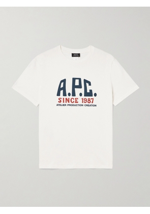 A.P.C. - Logo-Print Organic Cotton-Jersey T-Shirt - Men - White - XS