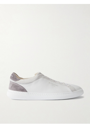 Givenchy - G Set Logo-Stamped Suede-Trimmed Leather Sneakers - Men - White - EU 40