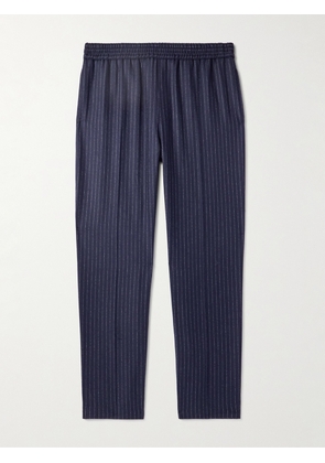 A.P.C. - Pieter Straight-Leg Pinstriped Wool-Blend Trousers - Men - Blue - IT 44