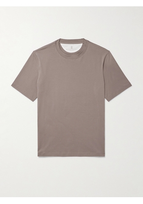 Brunello Cucinelli - Cotton-Jersey T-Shirt - Men - Brown - S