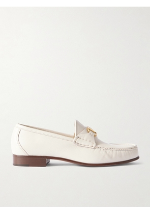 Valentino Garavani - Logo-Embellished Full-Grain Leather Loafers - Men - Neutrals - EU 40