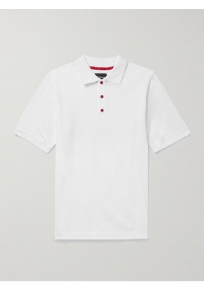 Kiton - Cotton-Piqué Polo Shirt - Men - White - S
