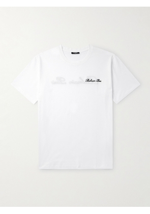 Balmain - Logo-Embroidered Cotton-Jersey T-Shirt - Men - White - XS