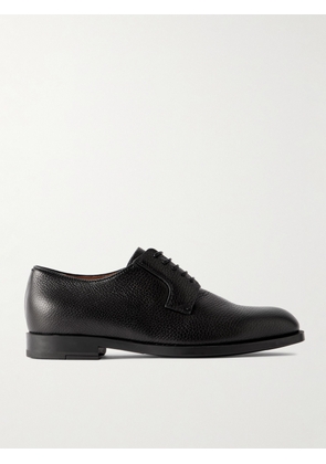 Zegna - New Classic Flex Full-Grain Leather Derby Shoes - Men - Black - UK 7