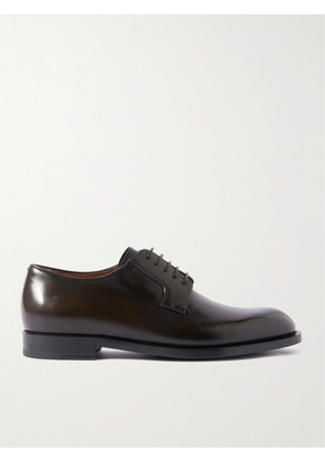 Zegna - Leather Derby Shoes - Men - Brown - UK 7