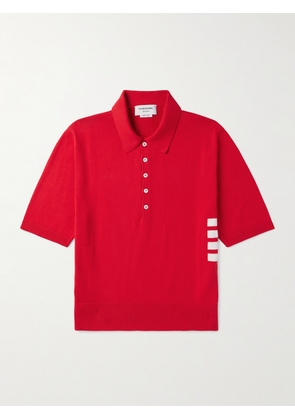 Thom Browne - Slim-Fit Striped Cotton Polo Shirt - Men - Red - 1