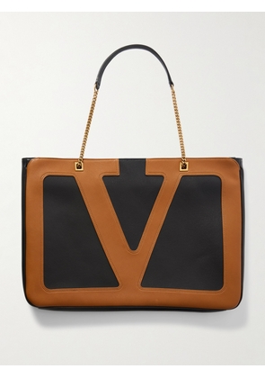 Valentino Garavani - Viva Superstar Two-Tone Leather Tote Bag - Men - Black