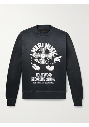AMIRI - Music Record Logo-Print Cotton-Jersey Sweatshirt - Men - Black - M