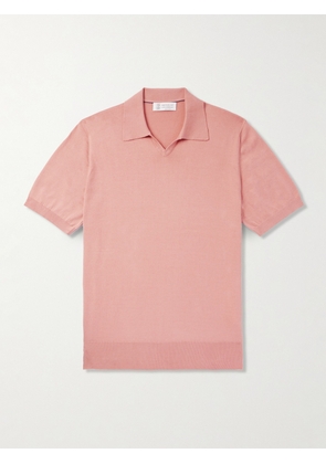 Brunello Cucinelli - Cotton Polo Shirt - Men - Pink - IT 48