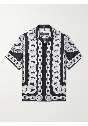 Versace - Medusa Camp-Collar Printed Silk-Twill Shirt - Men - Black - IT 46