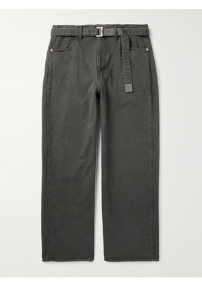Sacai - Wide-Leg Belted Jeans - Men - Gray - 1
