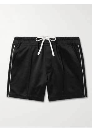 TOM FORD - Straight-Leg Satin Drawstring Shorts - Men - Black - UK/US 30