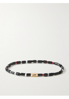 Luis Morais - Amor Gold Onyx Beaded Bracelet - Men - Black