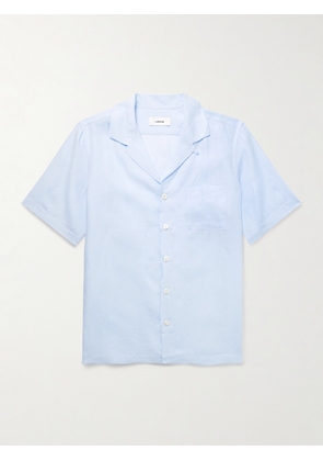 Lardini - Convertible-Collar Linen Shirt - Men - Blue - S