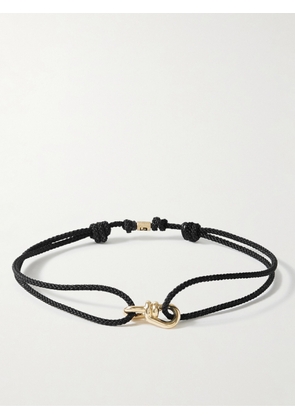 Luis Morais - Small Twisted Gold and Cord Bracelet - Men - Black