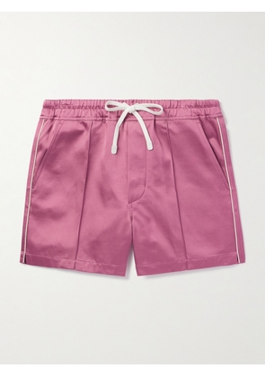 TOM FORD - Straight-Leg Satin Drawstring Shorts - Men - Pink - UK/US 30