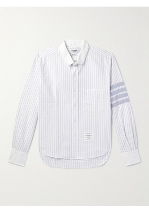 Thom Browne - Penny-Collar Striped Cotton Shirt - Men - Blue - 0