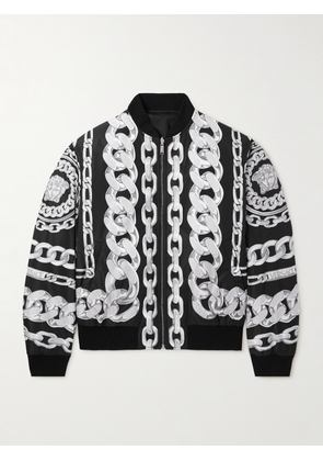 Versace - Reversible Padded Printed Shell Bomber Jacket - Men - Black - IT 46
