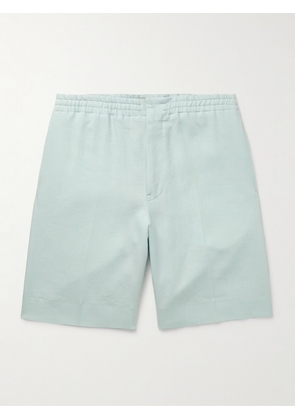 Zegna - Straight-Leg Linen Shorts - Men - Blue - IT 48