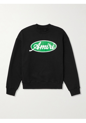 AMIRI - Oversized Logo-Print Cotton-Jersey Sweatshirt - Men - Black - XS