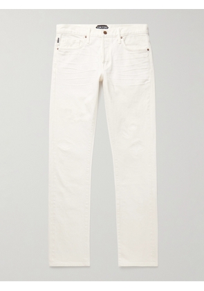 TOM FORD - Slim-Fit Straight-Leg Selvedge Jeans - Men - Neutrals - UK/US 30