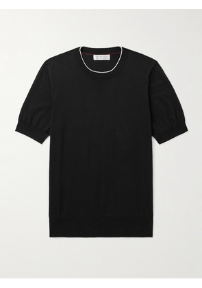 Brunello Cucinelli - Cotton T-Shirt - Men - Black - IT 44