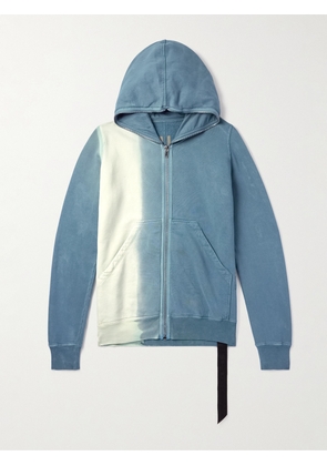 DRKSHDW By Rick Owens - Dégradé Cotton-Jersey Zip-Up Hoodie - Men - Blue - XS