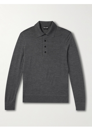 TOM FORD - Merino Wool Polo Shirt - Men - Gray - IT 46