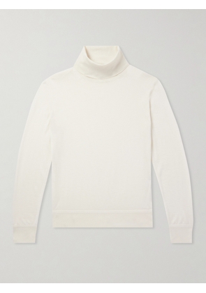 TOM FORD - Slim-Fit Cashmere and Silk-Blend Rollneck Sweater - Men - Neutrals - IT 46