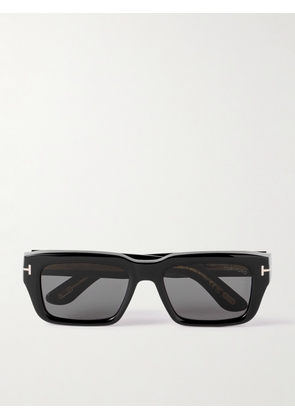 TOM FORD - Icon Rectangular-Frame Tortoiseshell Acetate Sunglasses - Men - Black